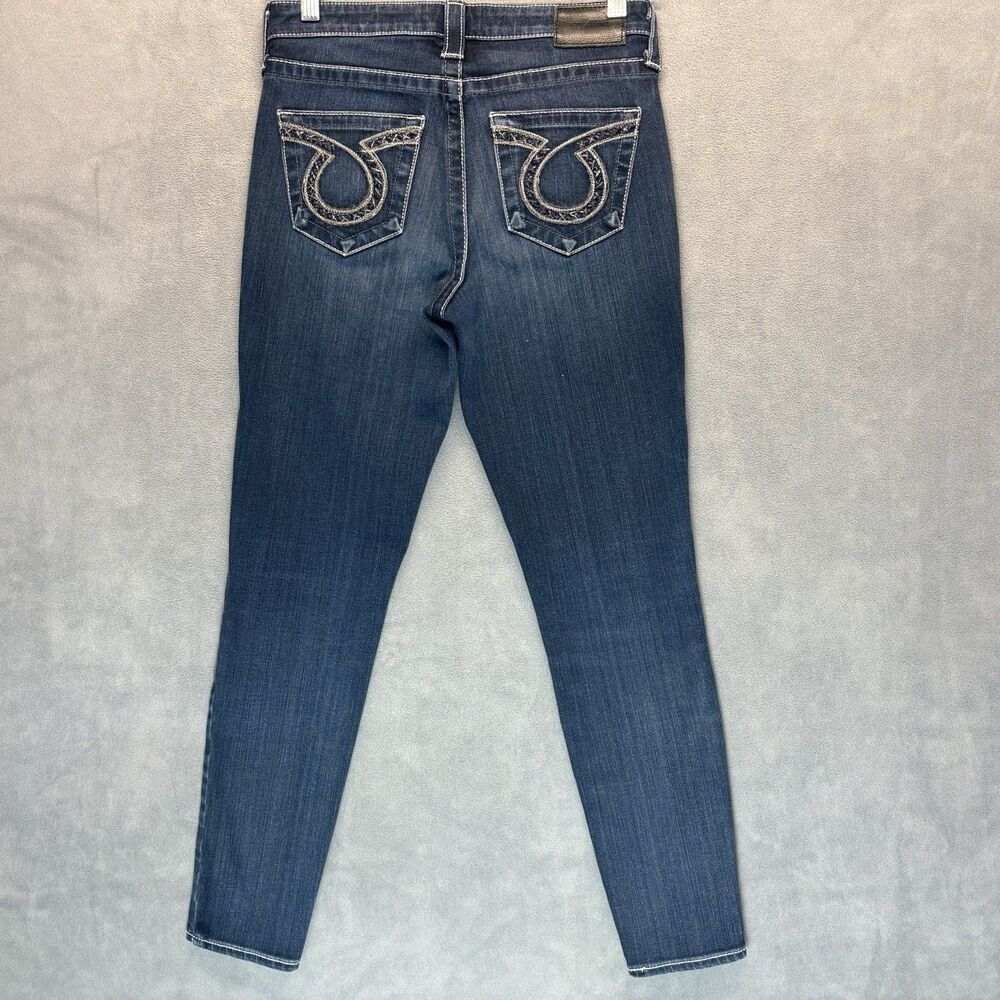 Big Star Jeans Womens Size 28 Dana Curvy Fit Blue Stretch Denim Embroidered